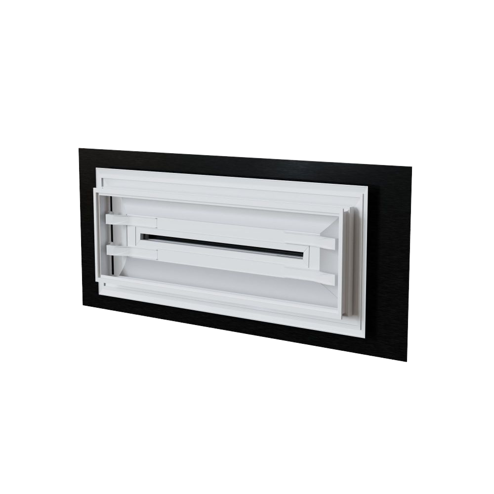 Baillindustrie - Grille soufflage Confort Black - Photo produit DIF600X200 BLACK vue arrière